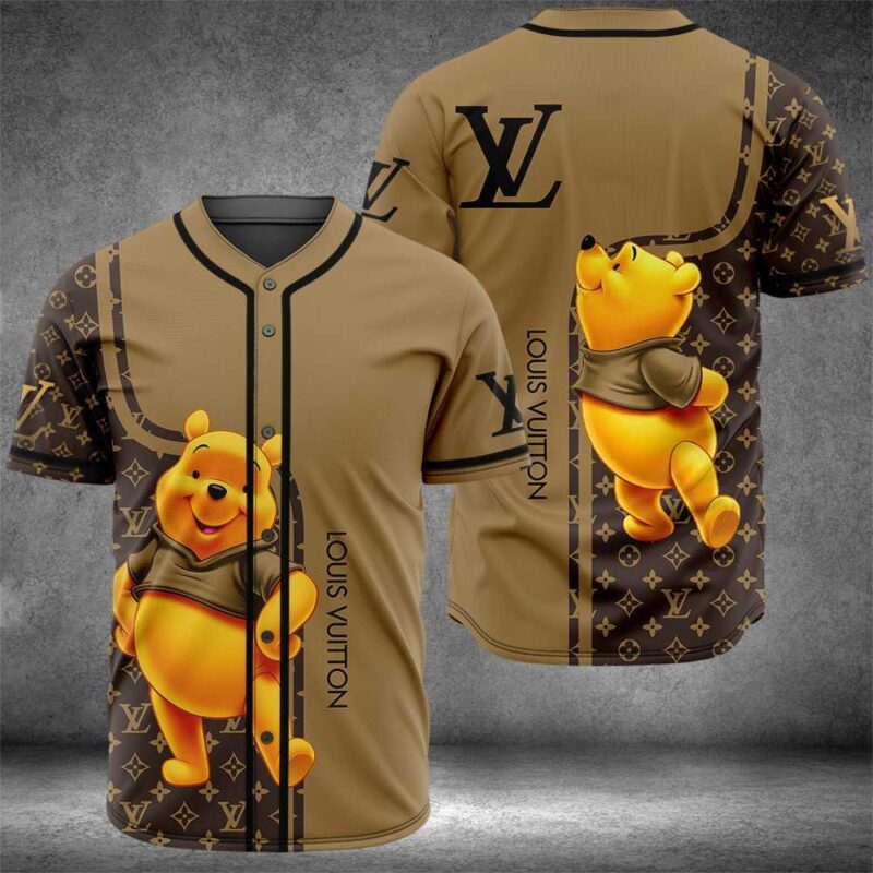 Louis Vuitton Winnie The Pooh Disney Baseball Jersey Shirt LV Luxury BJS1117