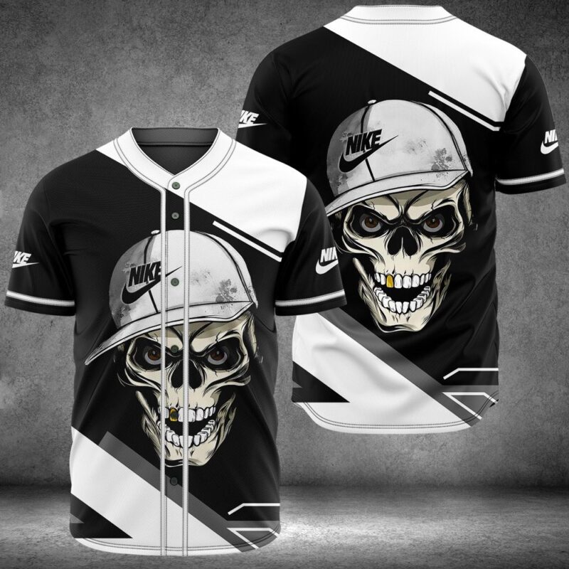 Nike Skull Baseball Jersey Shirt BJS1174