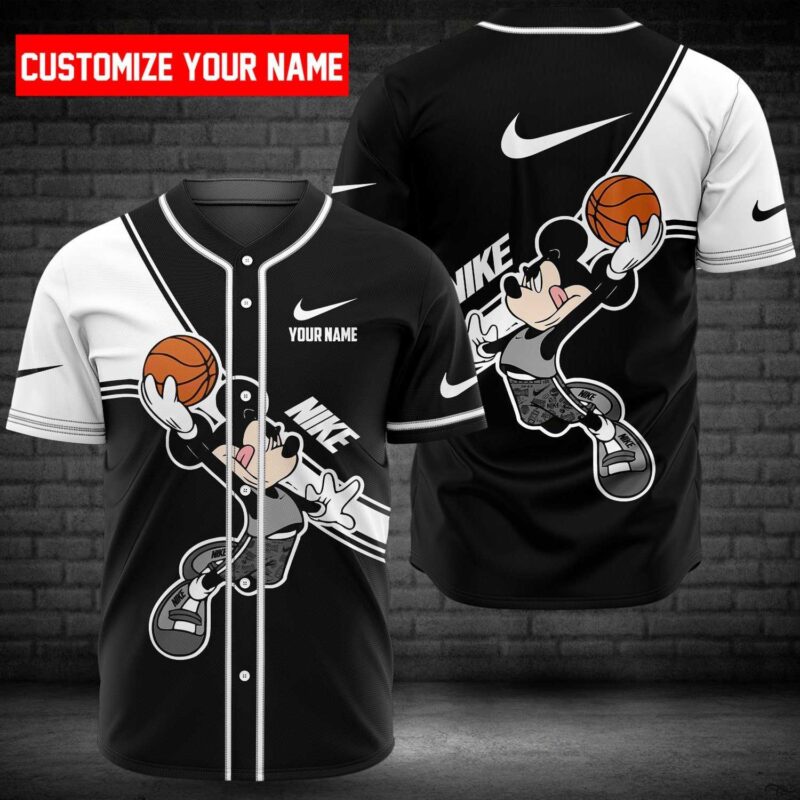 Personalized Nike Mickey Mouse Disney Baseball Jersey Shirt BJS1225