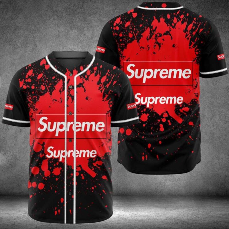 Supreme Black Baseball Jersey Shirt Luxury BJS1237