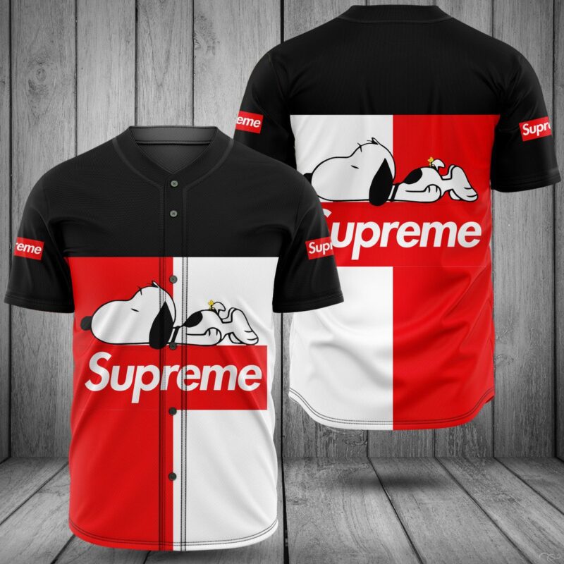 Supreme Snoopy Disney Baseball Jersey Shirt Luxury BJS1244