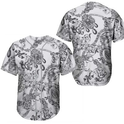 Gianni Versace White Baseball Jersey Shirt Luxury BJS943