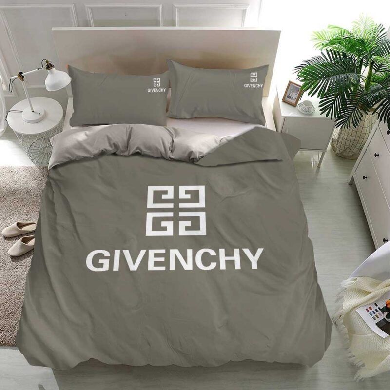 Givenchy Grey Luxury Brand Bedding Set Bedspread Duvet Cover Set BS126