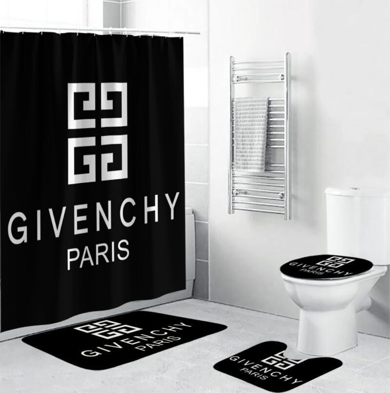 Givenchy Paris Luxury Bathroom Set And Shower Curtain BRS777