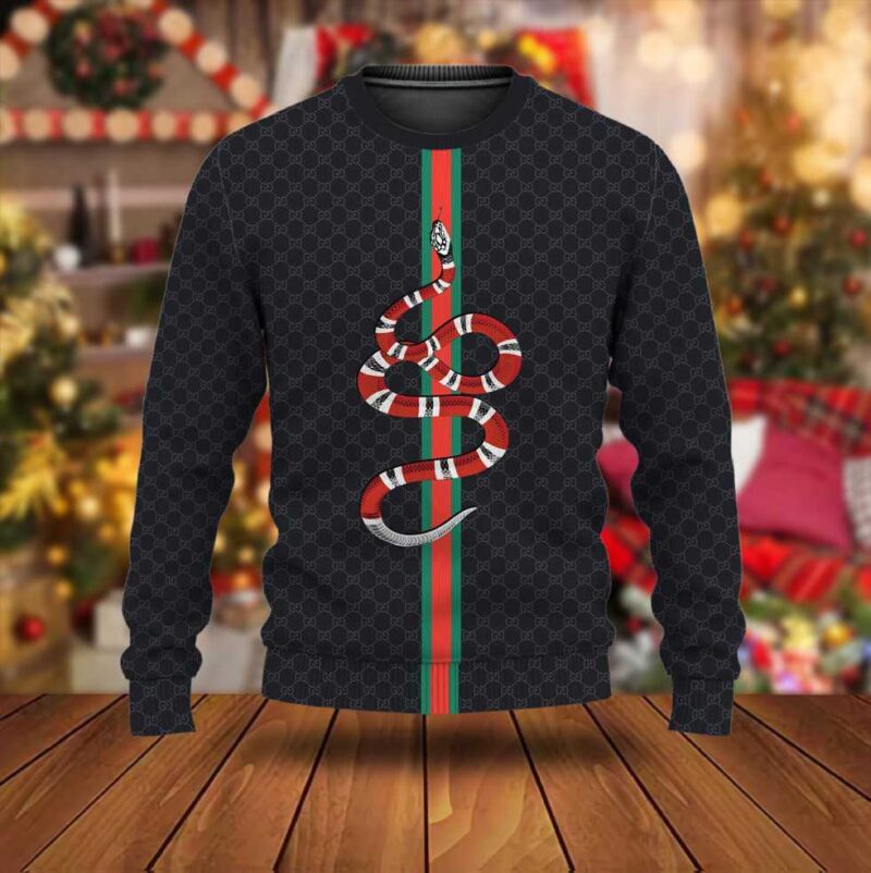 Gucci Snake Luxury Ugly Christmas Sweater UCS1034