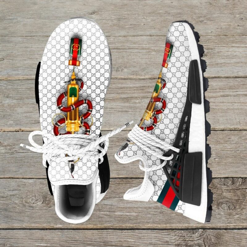 Gucci White Snake NMD Human Race Shoes Sneakers