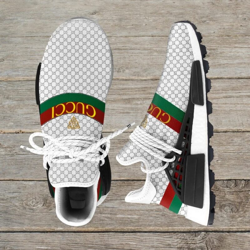 Gucci White Stripe NMD Human Race Shoes Sneakers