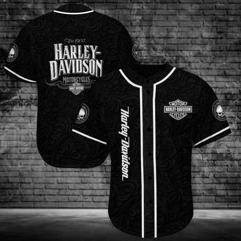 Harley Davidson Baseball Jersey Shirt Clothes Sport BJS1002