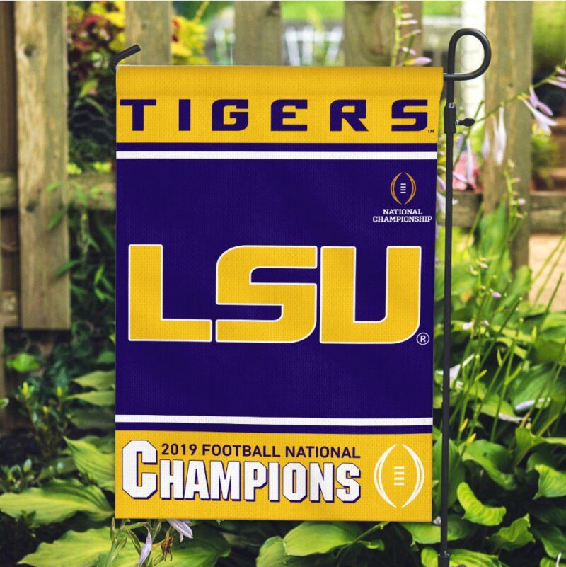 LSU Tigers 4 Time Football Champions Garden Flag GF00336