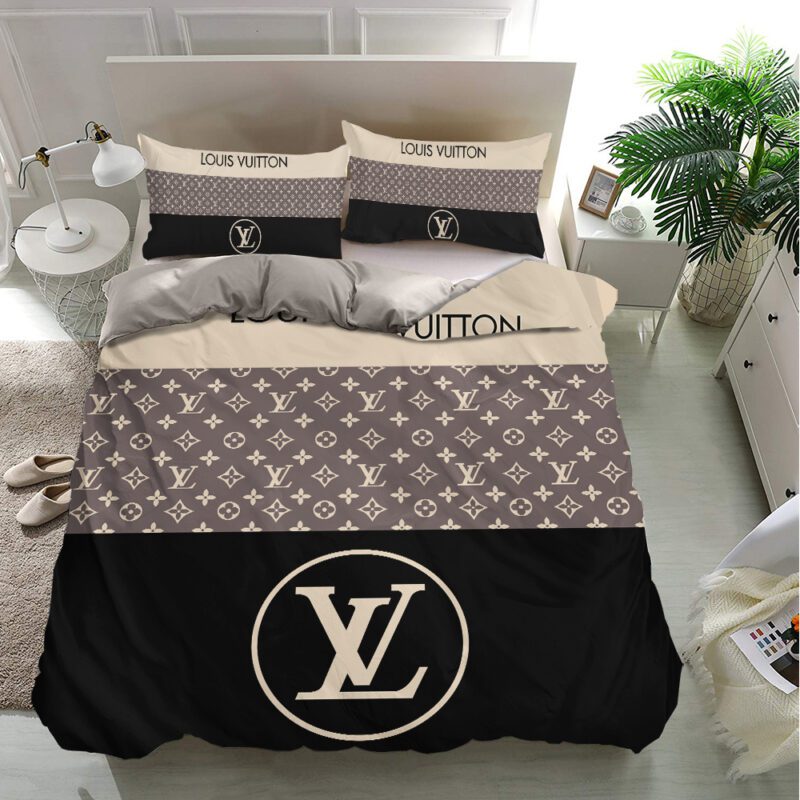 Louis Vuitton Hot Logo Brand Bedding Set Bedspread Duvet Cover Set BS367