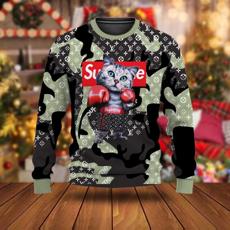 Louis Vuitton x Supreme Luxury Ugly Christmas Sweater UCS1054