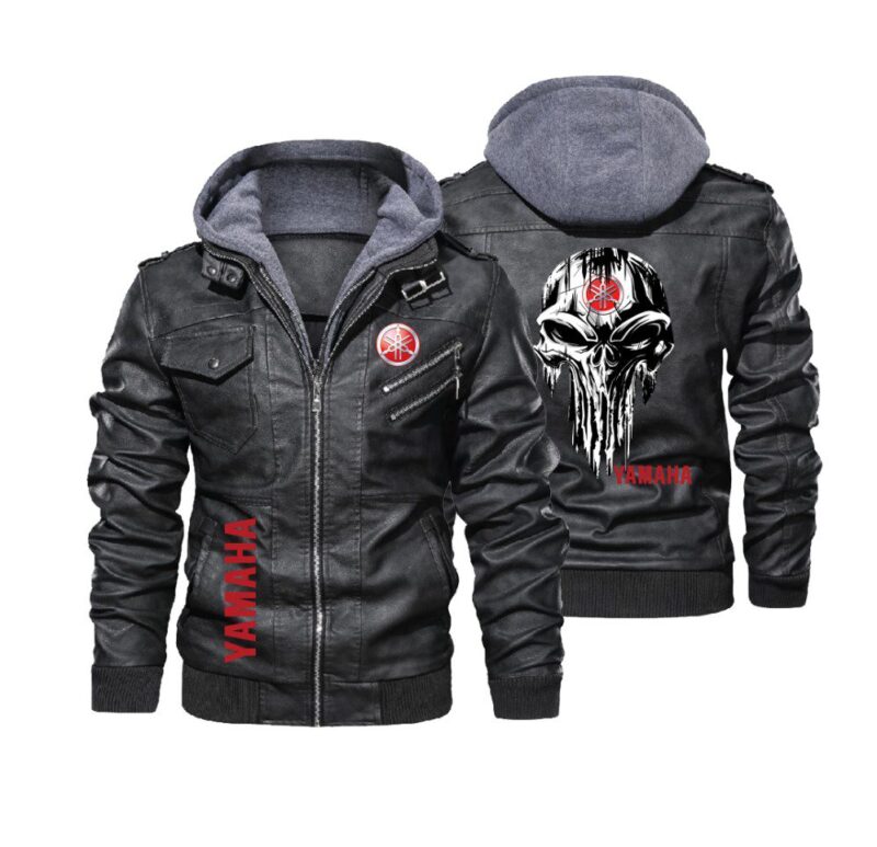 Yamaha Punisher Skull Leather Jacket LJ2990