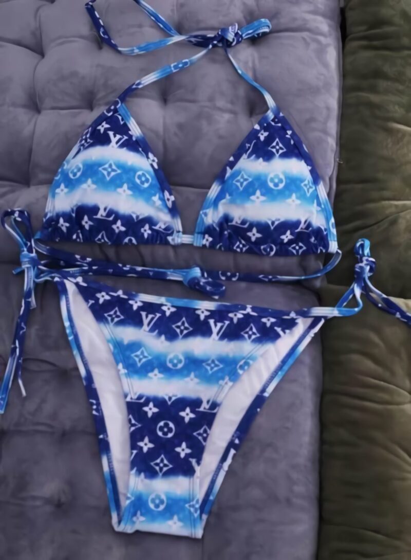 LV Blue Luxury 2-Piece Bikini Set 2023-24 Trending BKN1043