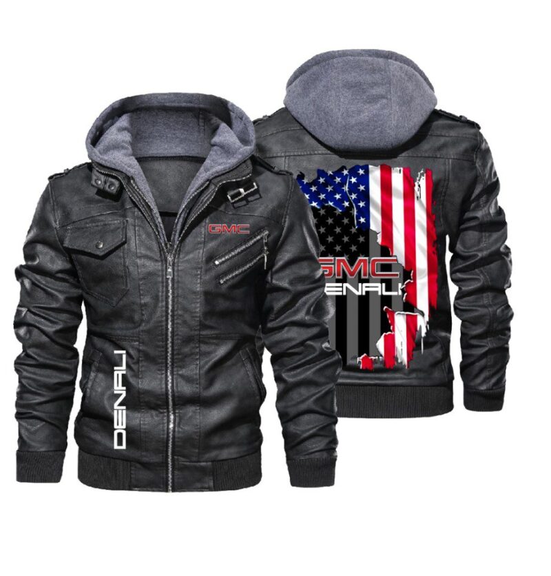 Denali GMC US Flag Leather Jacket LJ1022