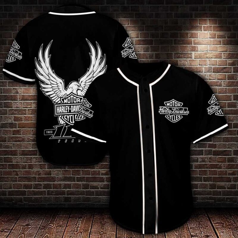 Harley Davidson Baseball Jersey Shirt Clothes Sport BJS1006