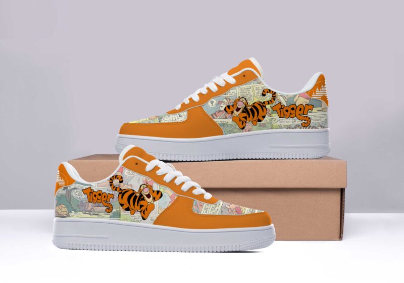 Tigger Sneaker Disney Sneakers Unisex Classic Low Top Air Force 1 Shoes Converse Style Sneakers