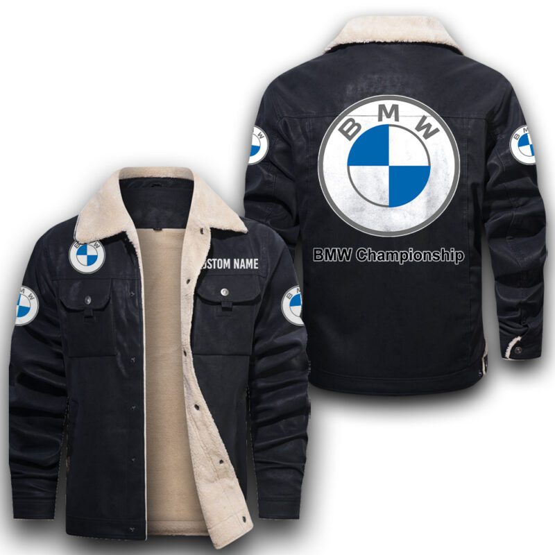 BMW Golf Sherpa Lined Leather Jacket