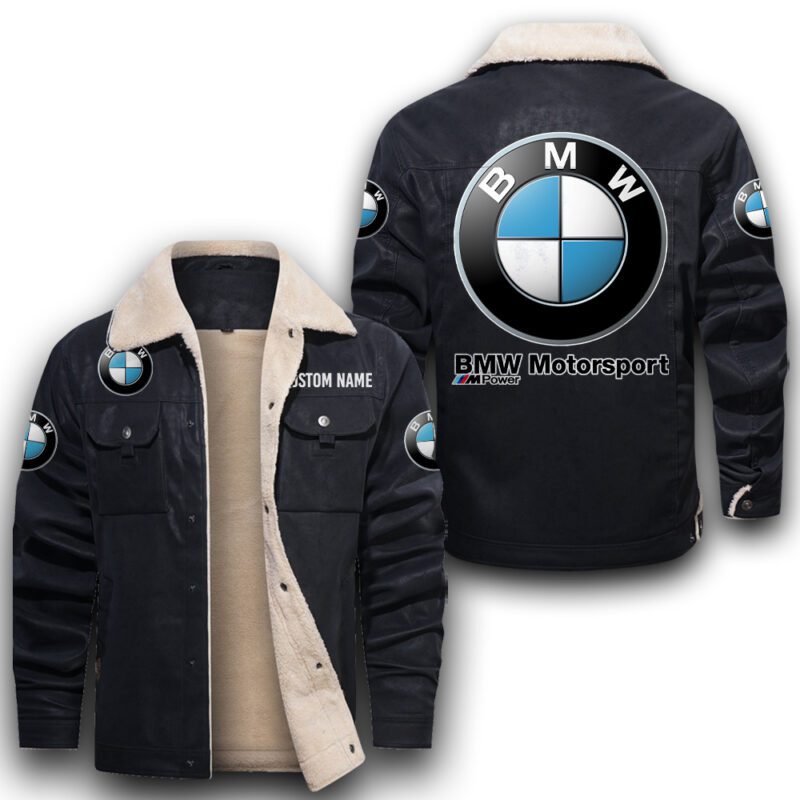 BMW Racing Sherpa Lined Leather Jacket