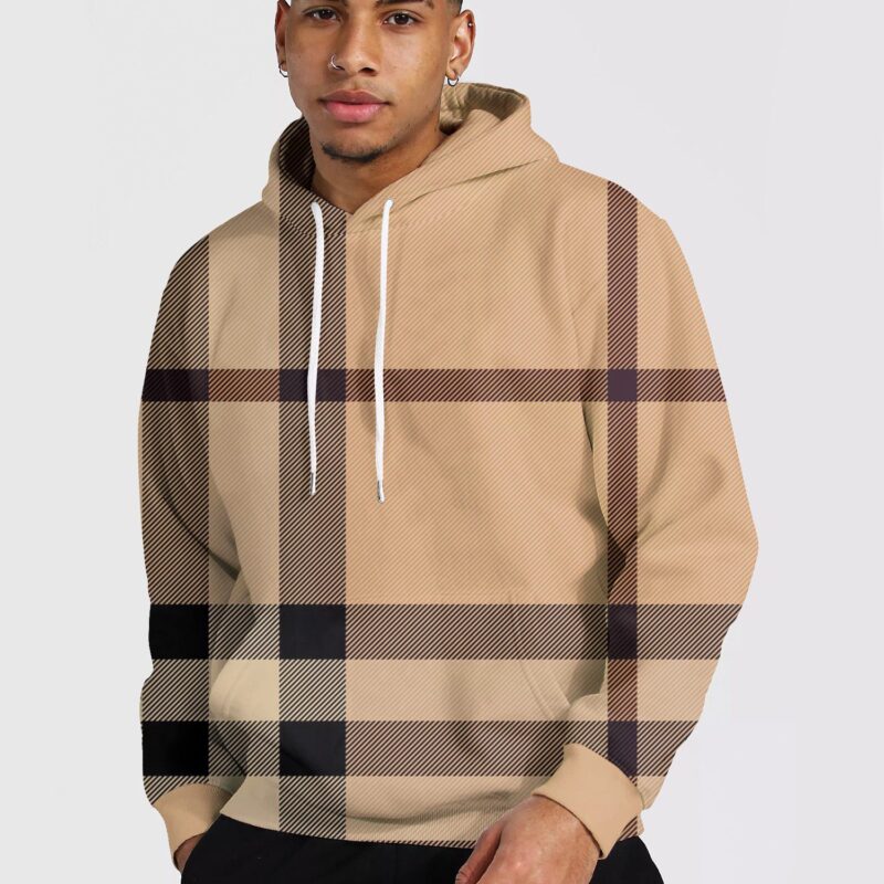 Burberry Luxury 3D Pullover Unisex Hoodie LZH1002