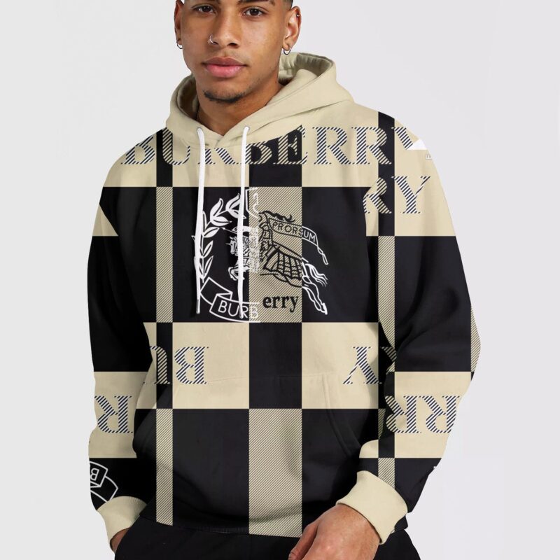 Burberry Luxury 3D Pullover Unisex Hoodie LZH1013