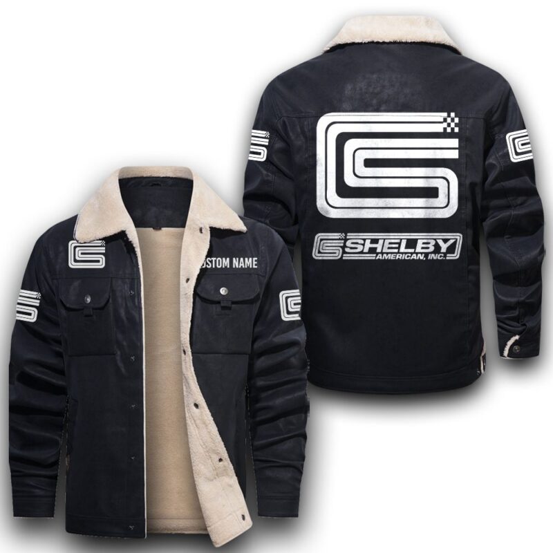 Carroll Shelby Sherpa Lined Leather Jacket