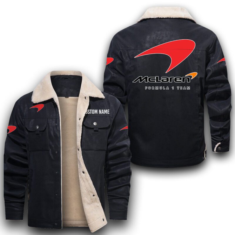 F1 Mclaren Sherpa Lined Leather Jacket