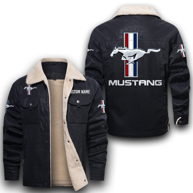 Ford Mustang Sherpa Lined Leather Jacket