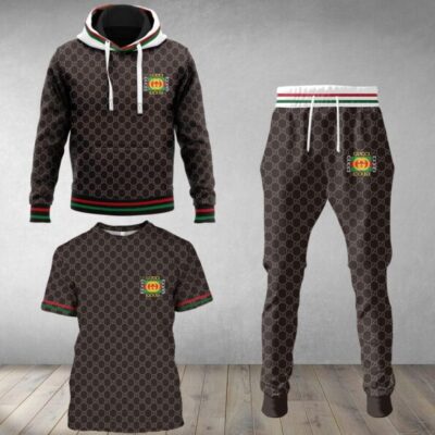Gucci Luxury Brand Combo T-Shirt Hoodie Long Pants Set Trending 2023-24 Outfit Sport LCS1006