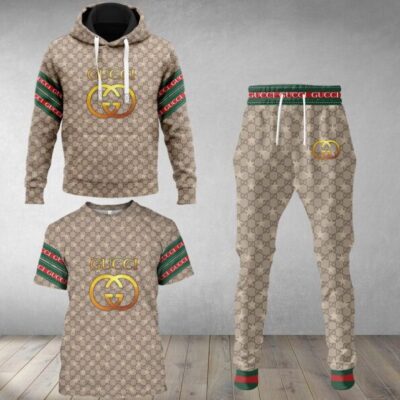 Gucci Luxury Brand Combo T-Shirt Hoodie Long Pants Set Trending 2023-24 Outfit Sport LCS1012