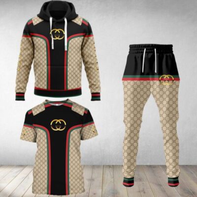 Gucci Luxury Brand Combo T-Shirt Hoodie Long Pants Set Trending 2023-24 Outfit Sport LCS1027