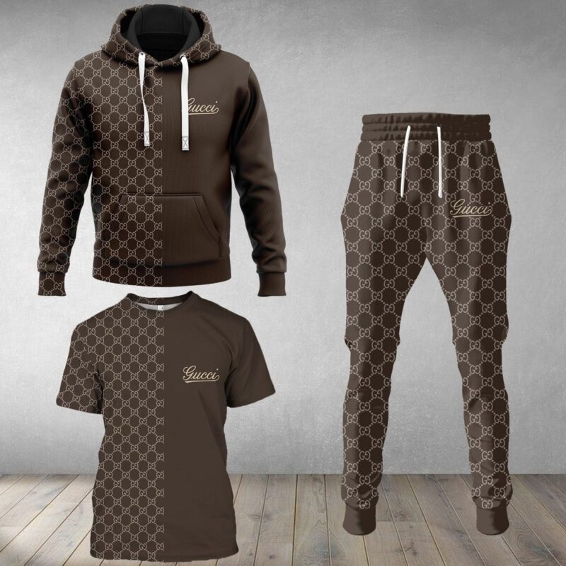 Gucci Luxury Brand Combo T-Shirt Hoodie Long Pants Set Trending 2023-24 Outfit Sport LCS1032