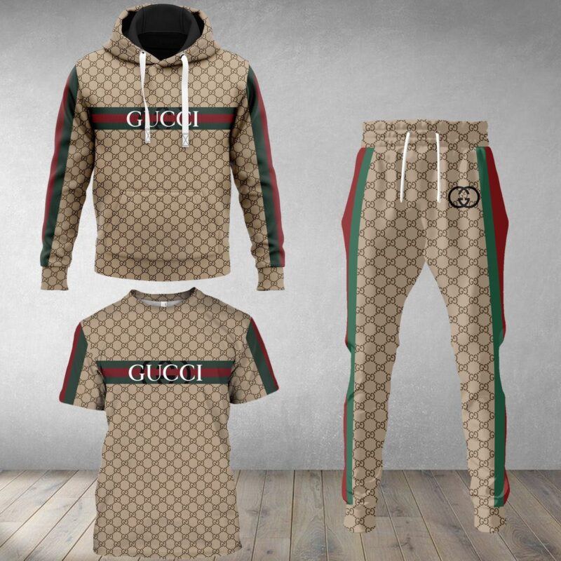 Gucci Luxury Brand Combo T-Shirt Hoodie Long Pants Set Trending 2023-24 Outfit Sport LCS1036