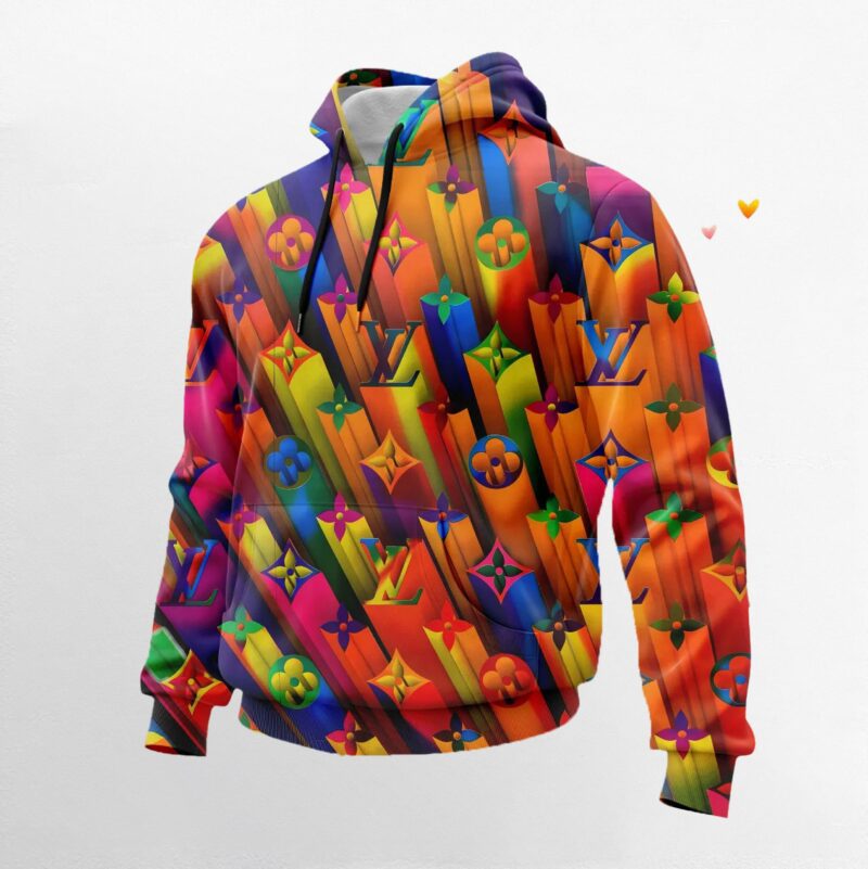 LV Luxury 3D Pullover Unisex Hoodie LZH1196