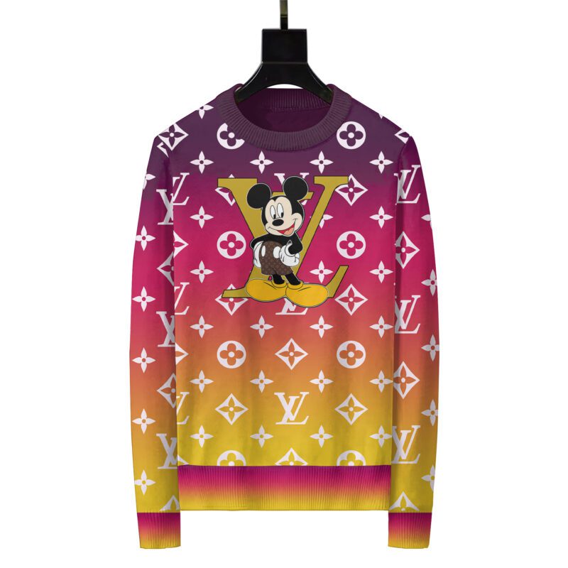 LV Mickey Luxury Ugly Sweater For Winter LZU1146