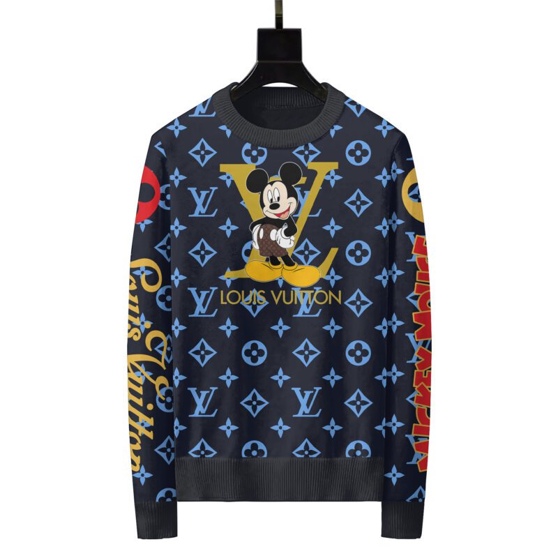 LV Mickey Luxury Ugly Sweater For Winter LZU1157