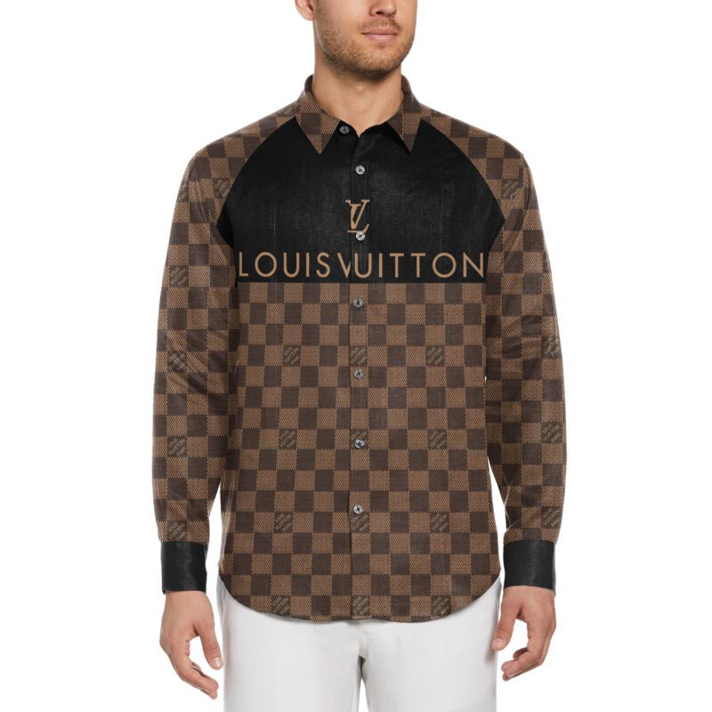 Louis Vuitton LV Long Sleeves Button Down Shirt For Elegant Men LSB1115