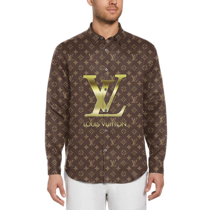 Louis Vuitton LV Long Sleeves Button Down Shirt For Elegant Men LSB1139