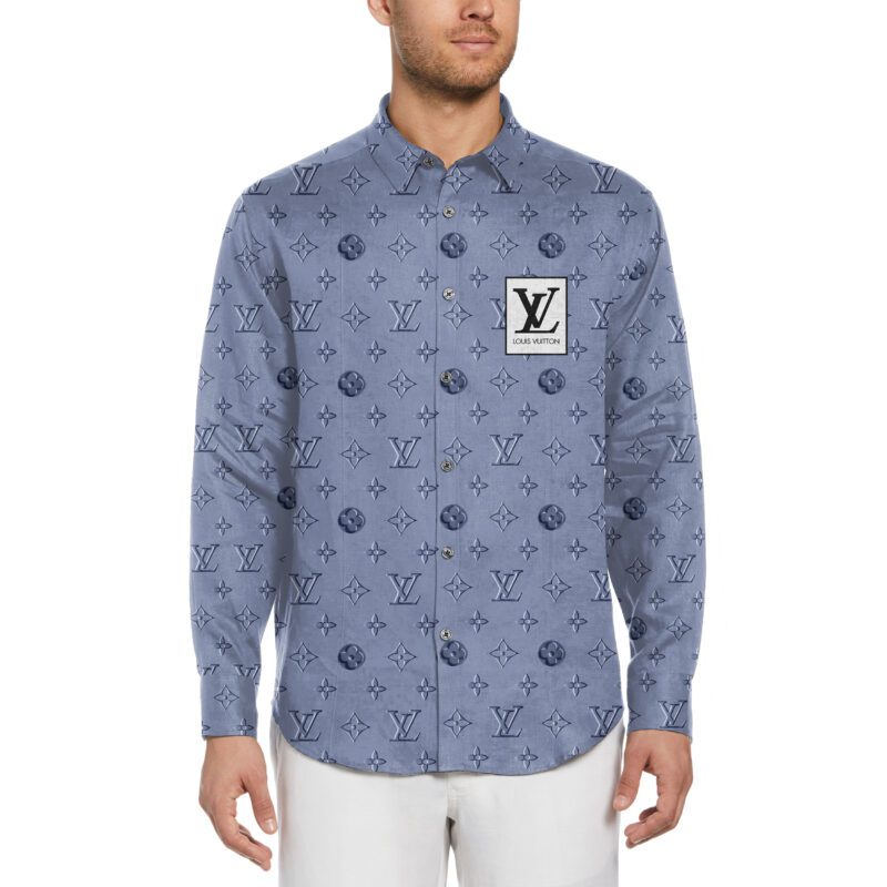 Louis Vuitton LV Long Sleeves Button Down Shirt For Elegant Men LSB1143