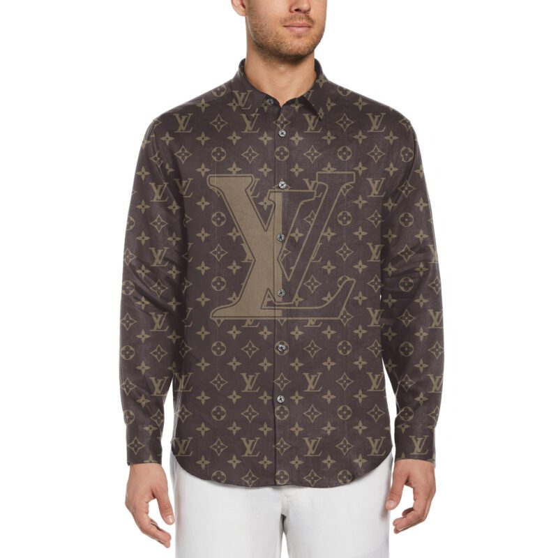 Louis Vuitton LV Long Sleeves Button Down Shirt For Elegant Men LSB1153