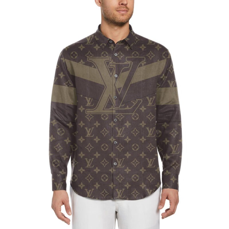 Louis Vuitton LV Long Sleeves Button Down Shirt For Elegant Men LSB1155