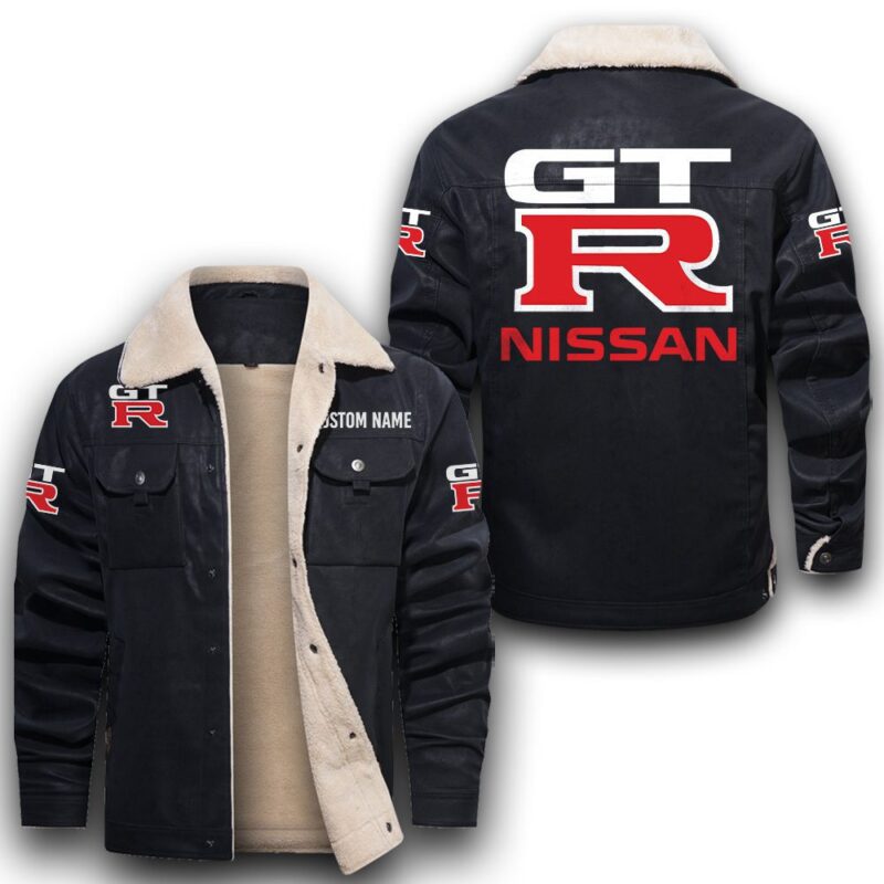 Nissan Gtr Sherpa Lined Leather Jacket