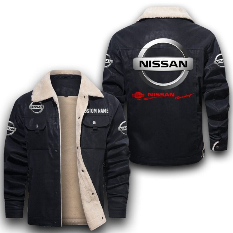 Nissan Racing Sherpa Lined Leather Jacket