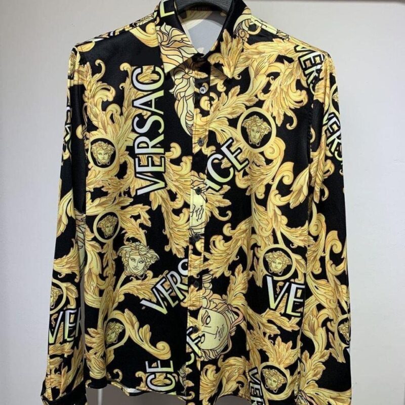 Versace Long Sleeves Button Down Shirt For Elegant Men LSB1088