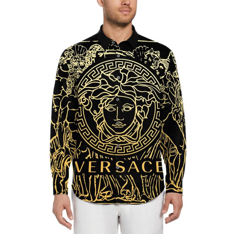 Versace Long Sleeves Button Down Shirt For Elegant Men LSB1093