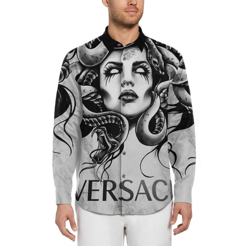 Versace Long Sleeves Button Down Shirt For Elegant Men LSB1094