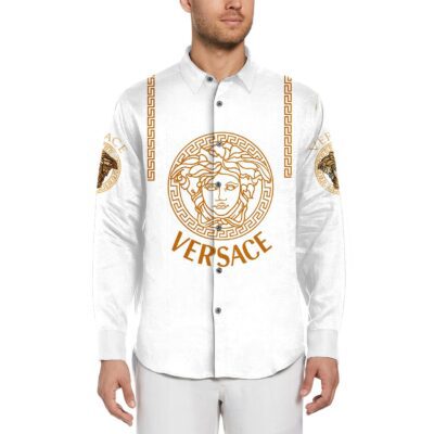 Versace Long Sleeves Button Down Shirt For Elegant Men LSB1097