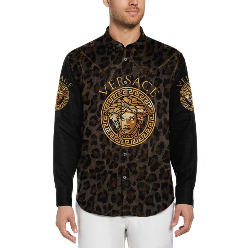 Versace Long Sleeves Button Down Shirt For Elegant Men LSB1098