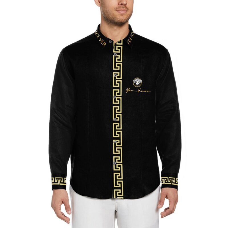 Versace Long Sleeves Button Down Shirt For Elegant Men LSB1099