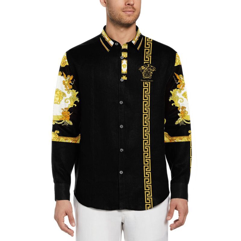 Versace Long Sleeves Button Down Shirt For Elegant Men LSB1101