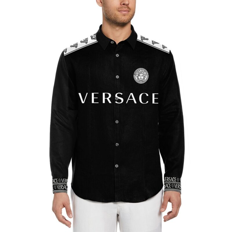 Versace Long Sleeves Button Down Shirt For Elegant Men LSB1104